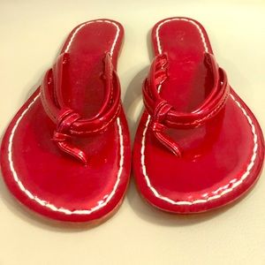 Bernardo Sandals Red Patent Leather 37